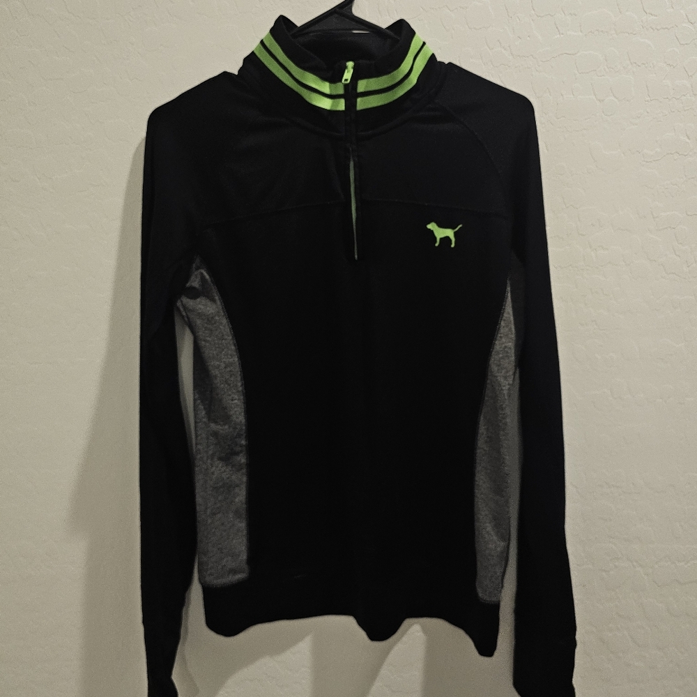 Black and green athletic jacket